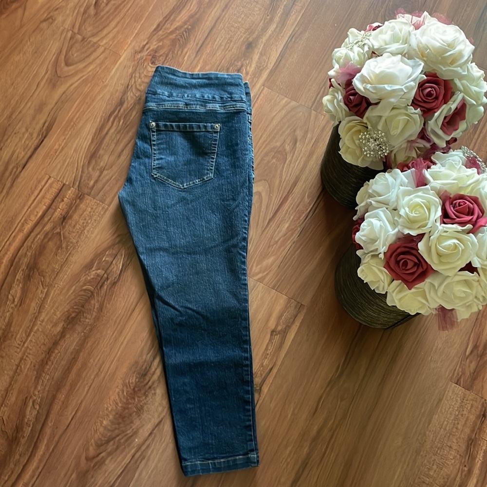 Women’s blue stresh pantsHUE - Picture 3 of 15